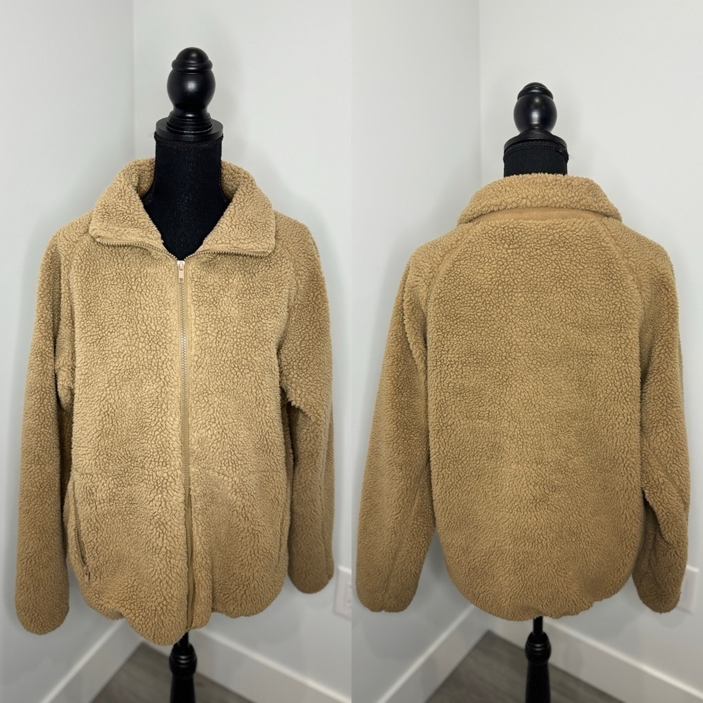 John Galt Brandy Melville Brown Sherpa Women’s Jacket
